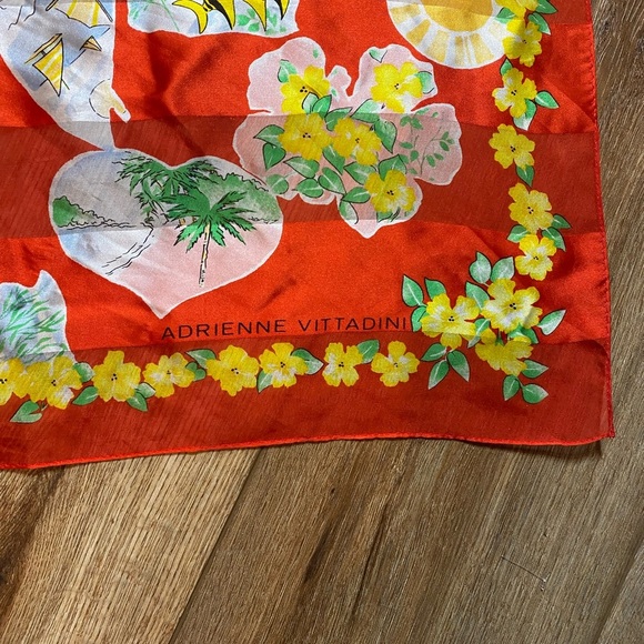 vintage Adrienne Vittadini silk scarf. - Picture 2 of 7